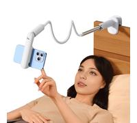 Support de téléphone en col de cygne Support flexible Long bras paresseux avec pince rotative 360° Largeur : 6,4-8 cm Compatible