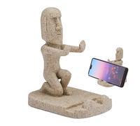 Support de téléphone en forme de figurine - Multifonction - Île de Pâques - Décoration de table amusante - Support de smartphone pour regarder des vidéos, passer des appels vidéo