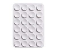 Support de Téléphone en Silicone à Ventouse - Grip de Téléphone Adhesif Mains Libres, Support Minimaliste Antidérapant Portable, Autocollant Carré en Silicone Déplaçable pour Smartphones, 10,5g Léger