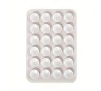 Support de téléphone en silicone avec ventouses, support adhésif universel pour téléphone portable, design grille 24 tasses, blanc