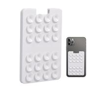 Support De Téléphone Et Portefeuille À Ventouse En Silicone - Porte-carte Adhésif Pour Miroir De Douche Et Fenêtre | Accessoire Mobile Mains Libres En Silicone Pouvant Contenir 3 Cartes | Poignée