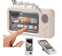 Support de téléphone étanche avec haut-parleur Bluetooth sans fil, écran tactile anti-buée, support universel pour salle de bain, cuisine, pour tous les âges
