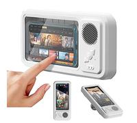 Support de téléphone étanche avec haut-parleur Bluetooth sans fil, écran tactile anti-buée, support universel pour salle de bain, cuisine, pour tous les âges