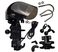 Support de téléphone étanche pour moto avec housse de pluie - Support de guidon - Pour moto et vélo électrique - Support mobile sécurisé résistant aux vibrations - Noir