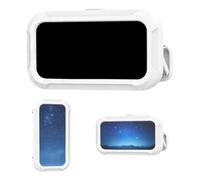 Support de téléphone étanche rotatif à 360° pour douche, écran tactile HD, anti-buée, support mural compatible avec tous les téléphones de moins de 17 cm pour salle de bain, baignoire, cuisine (blanc)