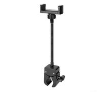 Support de téléphone flexible en col de cygne avec clip solide pour support de micro, trépied et support de bureau, couleur noire
