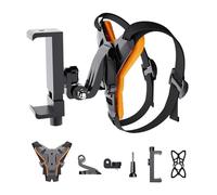 Support de téléphone for Casque, Compatible avec GoPro et Insta360, for Moto et caméra Sportive(Upgraded Orange)