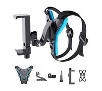 Support de téléphone for Casque, Compatible avec GoPro et Insta360, for Moto et caméra Sportive(Upgraded Blue)