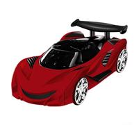 Support de téléphone innovant en forme de modèle de voiture avec rotation à 360 degrés, option d'aromathérapie et décoration élégante de plaque d'immatriculation (rouge)