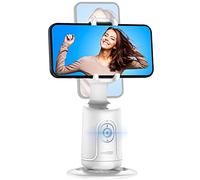 Support de Téléphone Intelligent Selfie Stick, Trépied à Suivi Automatique du Visage, Bâton de Selfie Intelligent Tout-en-on, Rotation à 360°, Vlog Chat Vidéo en Direct pour iPhone ou Android (Blanc)