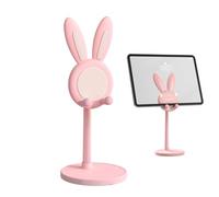 Support De Téléphone Lapin, Support Mignon À Hauteur Réglable Avec Patin Antidérapant, Su-pport De Bureau/maison En Forme D'animal De Dessin Animé, Accessoire Idéal Pour Les Personnes Qui Aiment Se