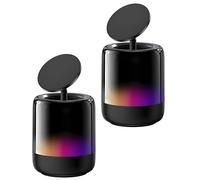 Support de téléphone magnétique 4 en 1 et haut-parleur Bluetooth avec rotation à 360 °, veilleuse RVB, son stéréo Bluetooth 5.3, couplage TWS et design portable pour la maison, le bureau et