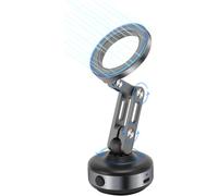 Support De Téléphone Magnétique Avec Base D'aspiration Électrique Et Bras Pliable À 2 Articulations, Rotation Amortisseur À 360°, Universel Pour 16/15/14/13/12 Et Android - Pour