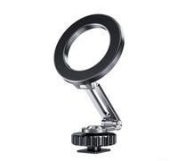 Support de téléphone magnétique avec griffe compatible avec appareils photo et trépieds, rotation réglable et design en alliage d'aluminium léger