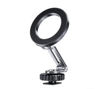 Support de téléphone magnétique compact et réglable avec griffe froide pour appareils photo et trépieds, prend en charge plusieurs accessoires et angles rotatifs