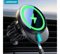Support de téléphone magnétique Joyroom 15W avec chargeur rapide sans fil pour voiture, compatible avec iPhone 16/15/14/13/12, fixation sur grille d'aération JR-ZS409 noir