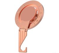 Support de téléphone magnétique multifonction en alliage d'aluminium avec crochet rotatif à 360° pour téléphone portable Samsung (doré)