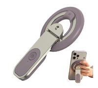 Support de téléphone magnétique Pliable Et Portatif Rotatif Télécommande | Support avec Poignée pour Smartphone Pour Selfie Sur Bureau Maison Au Travail Pendant Violet