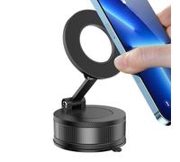 Support de téléphone magnétique pliable pour voiture, support rotatif pour téléphone portable, aimant solide, angle réglable, facile à installer, 6,3 x 4 x 12,6 cm, maintien sûr, parfait pour berline