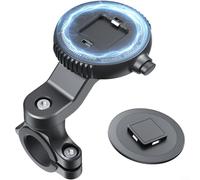 Support de téléphone magnétique pour moto avec libération rapide 2 en 1, rotation à 360 °, support noir robuste pour fixation sécurisée du smartphone pendant la conduite