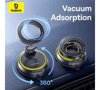 Support de téléphone magnétique pour voiture Baseus support à ventouse sous vide 360 ° Support de aimant rotatif pour iPhone Gym/support de téléphone sous vide pour conduite Wireless Charger