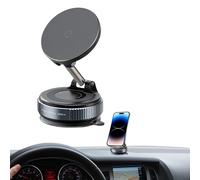 Support de téléphone magnétique pour voiture | Chargeur sans fil rotatif à 360° | Support de téléphone magnétique réglable sous vide pour SUV, camion, berline, tableau de bord, navigation, voyage
