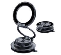 Support de téléphone magnétique pour voiture - Pliable Compact Réglable | Support de téléphone à ventouse forte | Pour camion, voiture, tableau de bord, pare-brise, fenêtre miroir intérieur