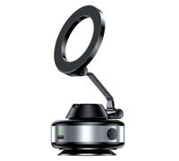 Support de téléphone magnétique pour voiture sous vide - Support de tableau de bord, base magnétique | Support de berceau de bras flexible, support de sécurisé pour téléphone de voiture