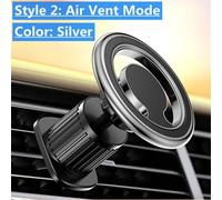 Support De Téléphone Magnétique Pour Voiture,Support De Voiture Magnétique,Support De Montage Gps,Support Mobile,Support Mobile Dans La Voiture Pour Macsafe Iphone 15,14,13,12,Sams.Air Vent Silver.