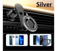 Support De Téléphone Magnétique Pour Voiture,Support Magnétique Pour Cellule Mobile,Support Gps Dans La Voiture Pour Macsafe Iphone 15 14 13 Samsung Xiaomi.Silver.