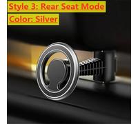 Support De Téléphone Magnétique Pour Voiture,Support Magnétique Pour Ventilation De Cellule Mobile,Support Gps Dans La Voiture Pour Iphone 15 14 13 X Xiaomi Samsung Huawei Rear Seat Silver