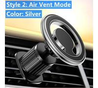 Support De Téléphone Magnétique Pour Voiture,Support Magnétique Pour Ventilation De Cellule Mobile,Support Gps Dans La Voiture Pour Iphone 15 14 13 X Xiaomi Samsung Huawei Air Vent Silver