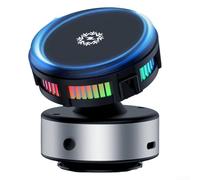 Support de téléphone magnétique pour voitures offrant une charge sans fil de 15 W et des angles de vue optimaux (argent)