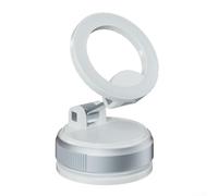 Support de téléphone magnétique rotatif à 360 degrés, support de console centrale sécurisé avec forte ventouse pour une utilisation mains sur des routes cahoteuses (blanc)