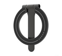 Support de téléphone magnétique rotatif à 360° - Support en métal léger pour appels vidéo mains libres et filmer en plein air (gris)