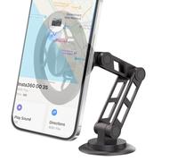 Support de téléphone magnétique sous vide | Rotation à 360° en d'aluminium - Bras robotique magnétique pour téléphone de voiture, pour camion, camping-car, berline, tableau de bord, pare-brise