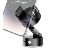 Support de téléphone magnétique sous vide - Support de téléphone réglable - Ventouse réglable à 360 ° - Avec design pliable - Alimentation automobile pour tableau de bord, bureau et application de