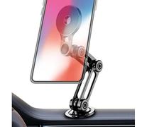Support de téléphone magnétique télescopique - Support magnétique pour voiture, tableau de bord - Outil de positionnement de prise en main - Support d'angle réglable avec forte