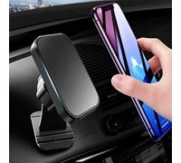 Support de téléphone magnétique universel à 360 degrés pour grille d'aération et GPS pour iPhone 17 16 15 14 13 12 11 Series Xiaomi Samsung Huawei (Noir)