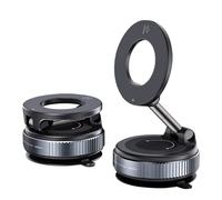 Support de téléphone magnétique - Ventouse puissante à vide de 10,9 cm - Support de téléphone de voiture à 360 degrés - Aimant de tableau de bord pliable - Accessoires universels pour une conduite