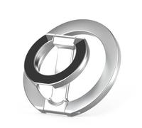 Support De Téléphone Magsafe Double Face Pour Iphone 14/15/16,Pliable 360 ° Support Rotatif Avec Aimant Puissant Et Support De Poignée De Doigt C-Silvery