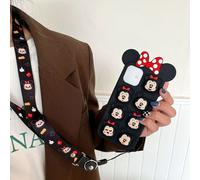 Support de téléphone mignon avec personnage de dessin animé, design ajustable, lentilles résistantes aux chocs, dos entièrement recouvert, motif