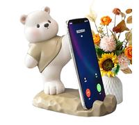 Support de Téléphone Mignon - Figurines D'Ours En Résine Réglables Anti-Dérapantes | Support De Téléphone Portable Pour Table - Pour Bureau Maison Extérieur Voyage Vlog Tournage Appels Vidéo Enregistr
