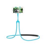 Support de téléphone mobile flexible Lazy Hanging Neck Necklace Bracket 360 degrés pour regarder la télévision jouer à des jeux lire faire selfies maison au bureau en voyage compatible avec les smartp