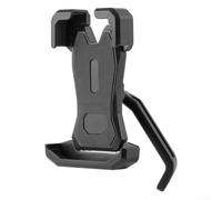 Support de téléphone monté sur guidon pour vélo électrique et standard compatible avec des tubes de 22,2 à 31,8 mm, serrage stable et réglage de l'angle complet (rétroviseur noir)