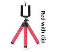 Support de téléphone multifonctionnel Octopus pour auto-portrait live vidéo photographie Support de pied mini intelligent rouge nu avec clip