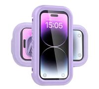 Support de téléphone mural - Angle réglable pour salle de bain - Accessoire de téléphone portable HD à écran tactile - Construction légère, facile à monter et à enlever, design résistant à l'eau