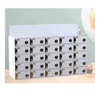 Support de téléphone mural multifonctionnel verrouillable en acrylique pour salle de classe et bureau 100 emplacements Orga avec clés - Idéal pour les ateliers et les espaces partagés Blanc