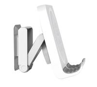 Support de Téléphone Mural Pliable ABS Métal, pour Smartphone Blanc | Adhérence Multi-surfaces, Dock Sûr Pendant la Charge, Usage Bureau et Miroir, Gain de Place