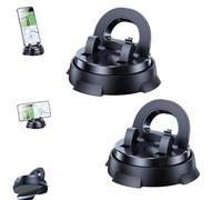 Support de téléphone Peeynner, Support Mobile Rotatif à 360 degrés, Support de Voiture à Forte adsorption, Console Multifonction à Ventouse Intelligente avec Navigation, Facile à Nettoyer(2pcs)